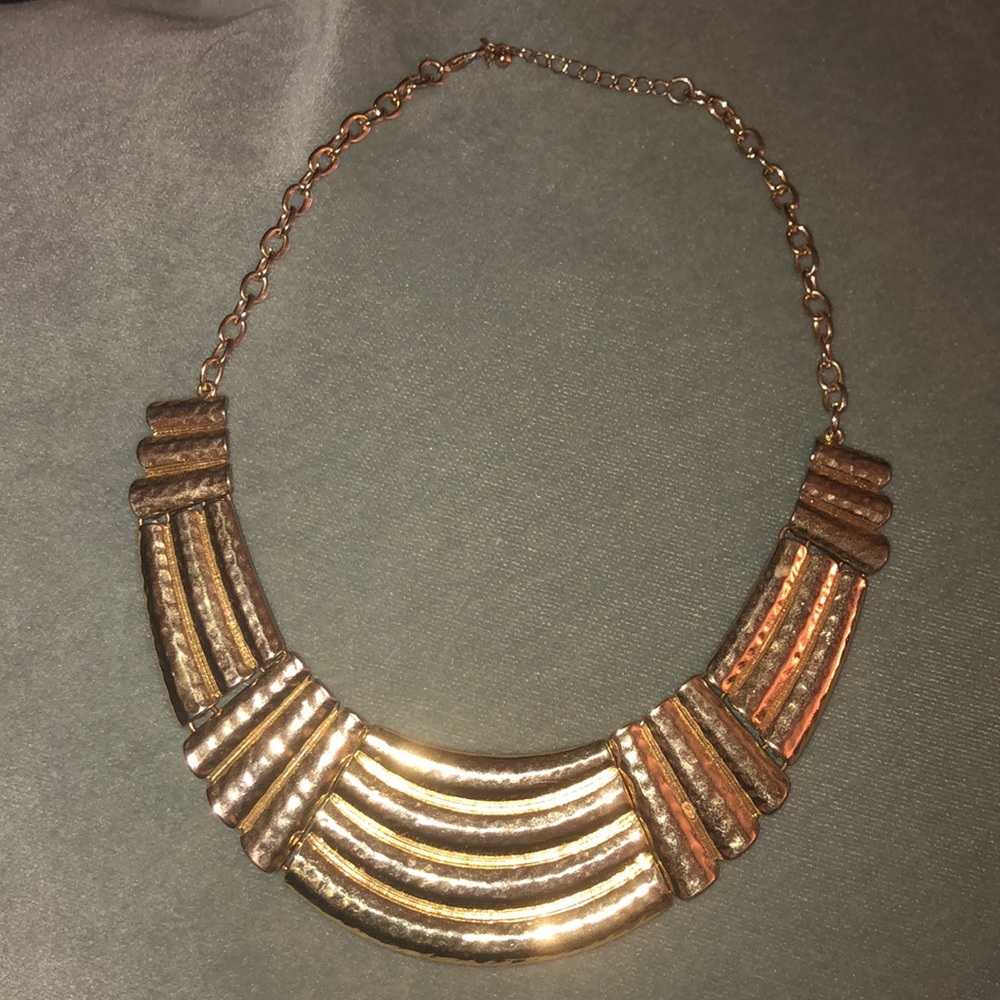 Gold statement necklace